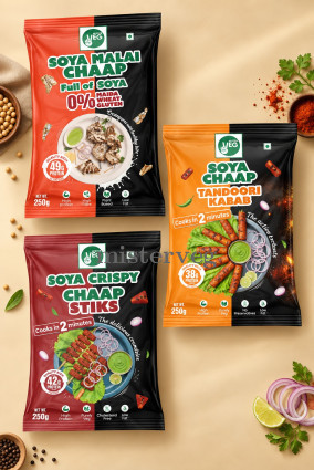 Soya Malai Chaap + Soya Chaap Tandoori Kabab + Soya Crispy Chaap Stiks