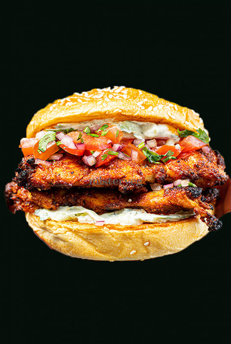 Veg Tandoori Chicken Burger