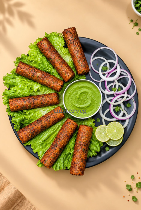 Spicy Soya Chaap Kabab ( Muton Style) - 500 gm X 12 Packets